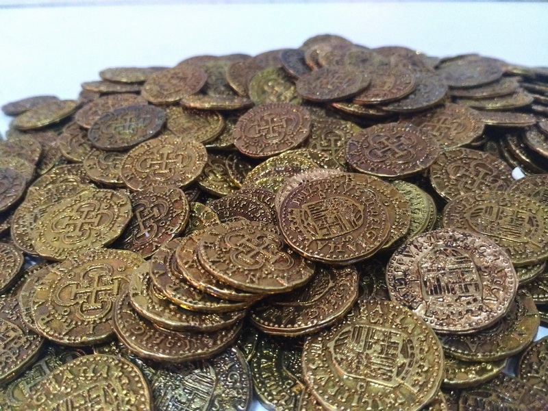 moneda doblon espanya replica metal dorado o3 498u